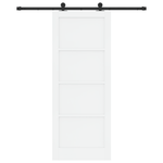 Casa si Gradina - Constructii - Usi interior, exterior si garaj - Usi interior - Usa glisanta  cu set de accesorii alb 83x211 cm din lemn masiv de pin - Infinity.ro