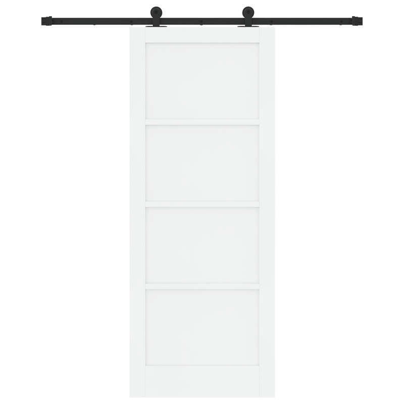 Casa si Gradina - Constructii - Usi interior, exterior si garaj - Usi interior - Usa glisanta  cu set de accesorii alb 83x211 cm din lemn masiv de pin - Infinity.ro