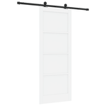 Casa si Gradina - Constructii - Usi interior, exterior si garaj - Usi interior - Usa glisanta  cu set de accesorii alb 83x211 cm din lemn masiv de pin - Infinity.ro