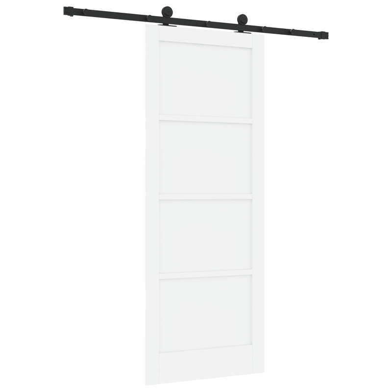 Casa si Gradina - Constructii - Usi interior, exterior si garaj - Usi interior - Usa glisanta  cu set de accesorii alb 83x211 cm din lemn masiv de pin - Infinity.ro