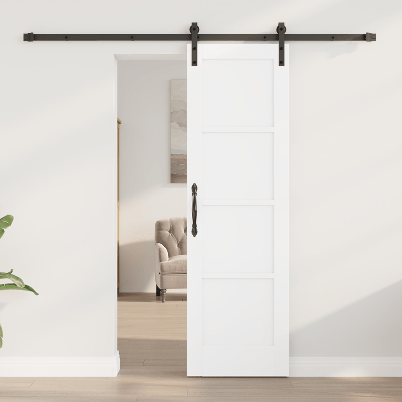 Casa si Gradina - Constructii - Usi interior, exterior si garaj - Usi interior - Usa Glisanta cu Set de Hardware Alb 61x198.5 cm Lemn Masiv Pin - Infinity.ro