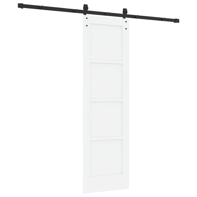 Casa si Gradina - Constructii - Usi interior, exterior si garaj - Usi interior - Usa Glisanta cu Set de Hardware Alb 61x198.5 cm Lemn Masiv Pin - Infinity.ro