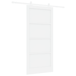 Casa si Gradina - Constructii - Usi interior, exterior si garaj - Usi garaj - Usa glisanta  cu set de hardware alba 93x202 cm din lemn masiv de pin - Infinity.ro