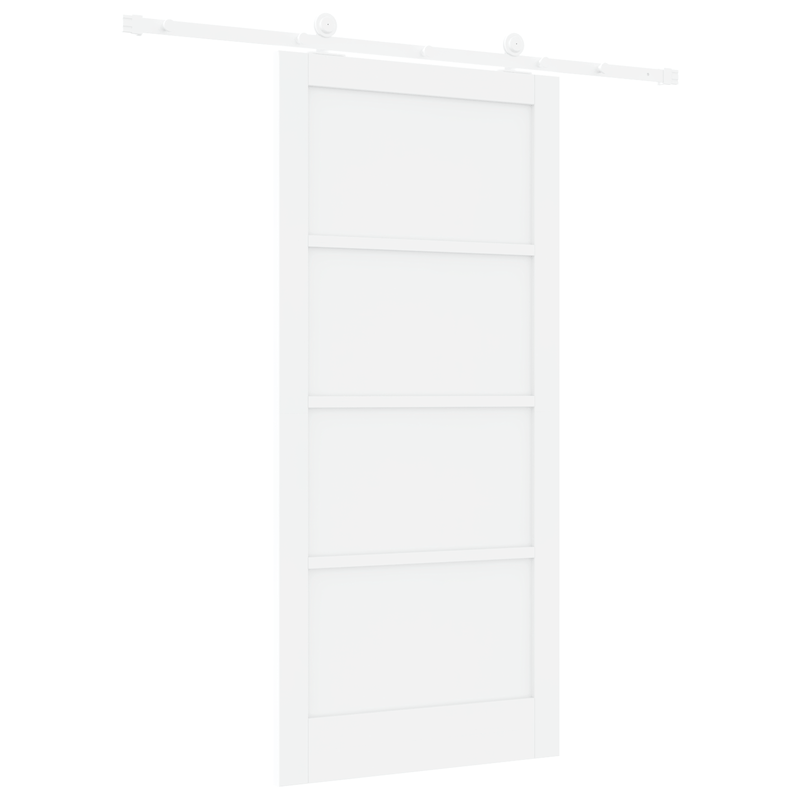Casa si Gradina - Constructii - Usi interior, exterior si garaj - Usi garaj - Usa glisanta  cu set de hardware alba 93x202 cm din lemn masiv de pin - Infinity.ro