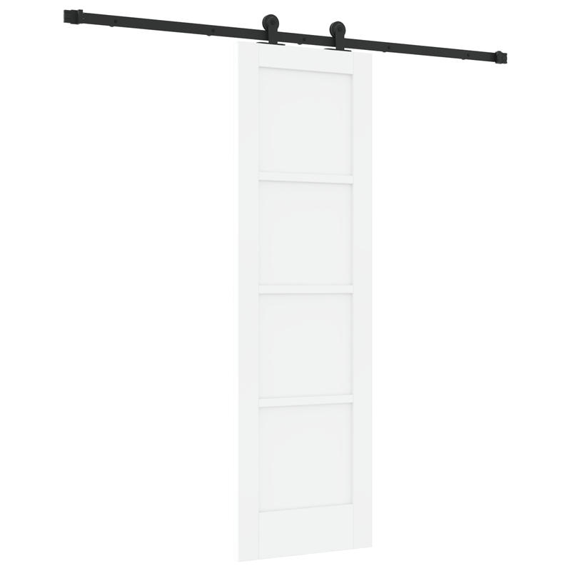 Casa si Gradina - Constructii - Usi interior, exterior si garaj - Usi garaj - Usa glisanta  cu set de hardware Alb 61x198.5 cm din lemn masiv de pin - Infinity.ro