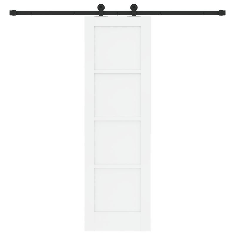 Casa si Gradina - Constructii - Usi interior, exterior si garaj - Usi garaj - Usa glisanta  cu set de hardware Alb 61x198.5 cm din lemn masiv de pin - Infinity.ro