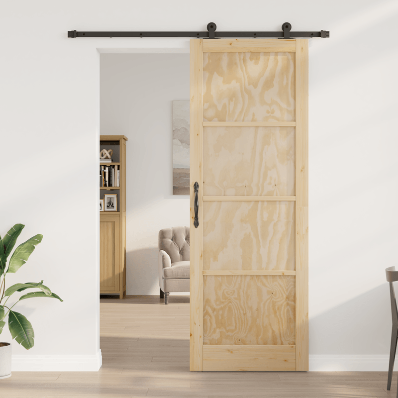 Casa si Gradina - Constructii - Usi interior, exterior si garaj - Usi garaj - Usa glisanta  cu set hardware 83x232 cm Lemn masiv de pin - Infinity.ro