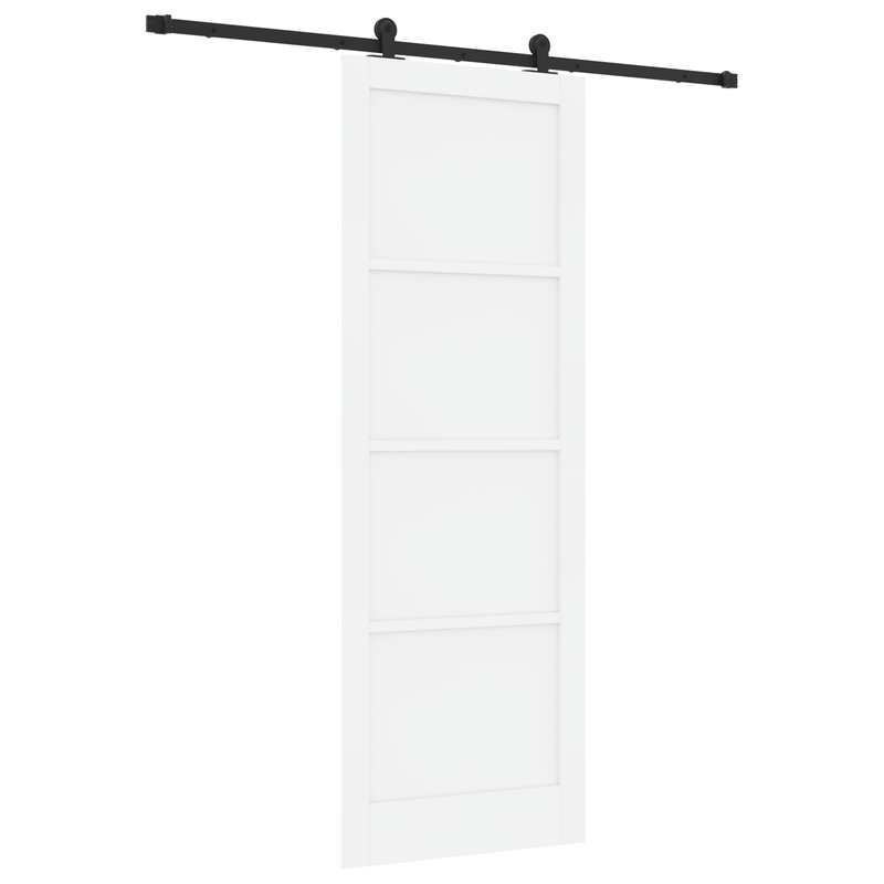 Casa si Gradina - Constructii - Usi interior, exterior si garaj - Usi garaj - Usa glisanta  cu set de hardware alb 83x232 cm din lemn masiv de pin - Infinity.ro