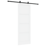 Casa si Gradina - Constructii - Usi interior, exterior si garaj - Usi garaj - Usa glisanta  cu set de hardware alb 83x232 cm din lemn masiv de pin - Infinity.ro