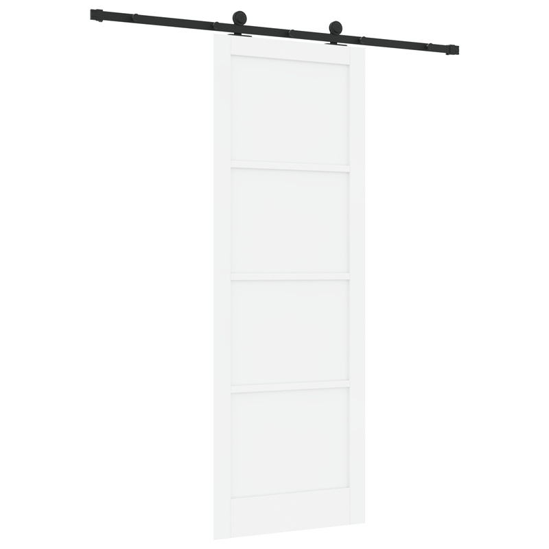 Casa si Gradina - Constructii - Usi interior, exterior si garaj - Usi garaj - Usa glisanta  cu set de hardware alb 83x232 cm din lemn masiv de pin - Infinity.ro