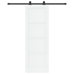 Casa si Gradina - Constructii - Usi interior, exterior si garaj - Usi garaj - Usa glisanta  cu set hardware Alb 73.5x211 cm Lemn Solid de Pin - Infinity.ro