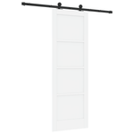 Casa si Gradina - Constructii - Usi interior, exterior si garaj - Usi garaj - Usa glisanta  cu set hardware Alb 73.5x211 cm Lemn Solid de Pin - Infinity.ro
