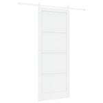 Casa si Gradina - Constructii - Usi interior, exterior si garaj - Usi garaj - Usa Glisanta  cu Set de Accesorii Alba 93x232 cm Lemn Masiv din Pin - Infinity.ro