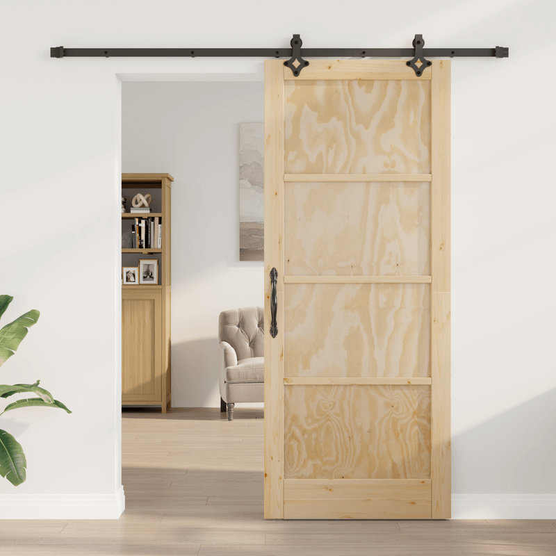 Casa si Gradina - Constructii - Usi interior, exterior si garaj - Usi garaj - Usa glisanta  cu set de hardware 'ORKDAL'din lemn masiv de pin - Infinity.ro