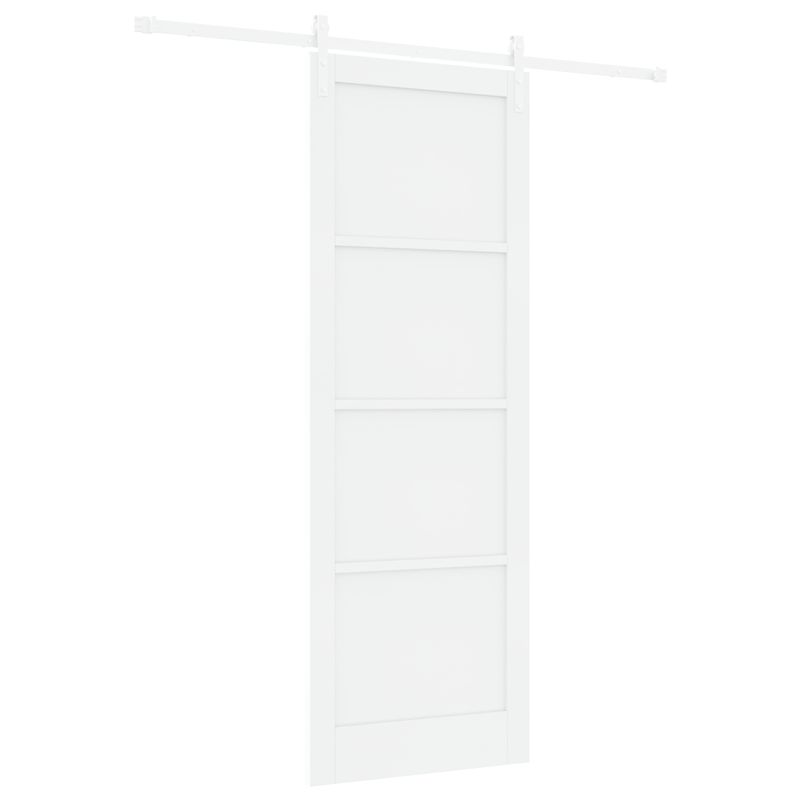 Casa si Gradina - Constructii - Usi interior, exterior si garaj - Usi garaj - Usa glisanta  cu set hardware alb 83x232 cm lemn masiv pin - Infinity.ro