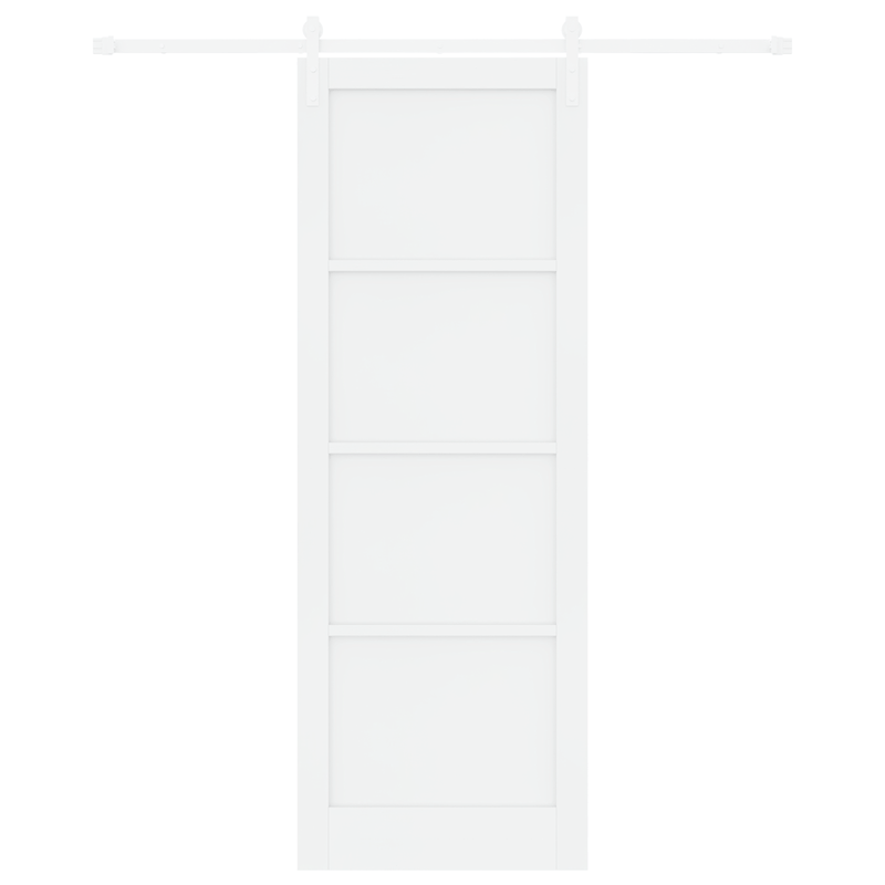 Casa si Gradina - Constructii - Usi interior, exterior si garaj - Usi garaj - Usa glisanta  cu set hardware alb 83x232 cm lemn masiv pin - Infinity.ro