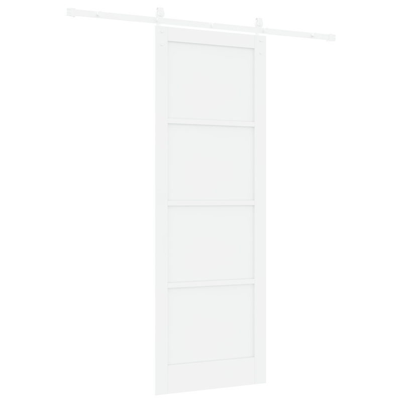 Casa si Gradina - Constructii - Usi interior, exterior si garaj - Usi garaj - Usa glisanta  cu set hardware alb 83x232 cm lemn masiv pin - Infinity.ro