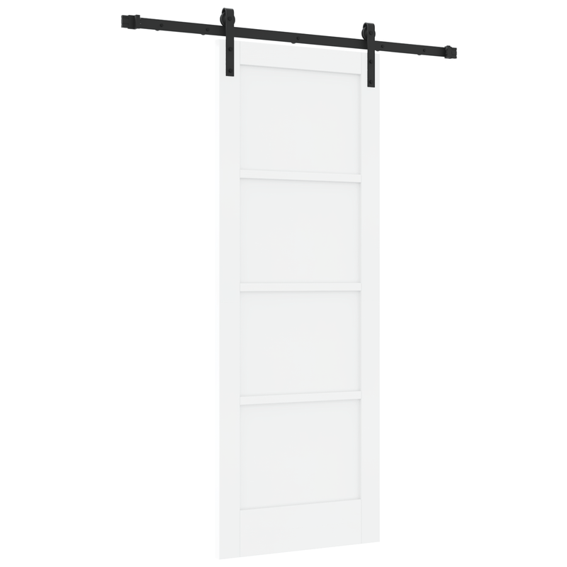 Casa si Gradina - Constructii - Usi interior, exterior si garaj - Usi garaj - Usa glisanta  cu set de hardware Alb 73.5 x 198.5 cm Lemn de pin solid - Infinity.ro