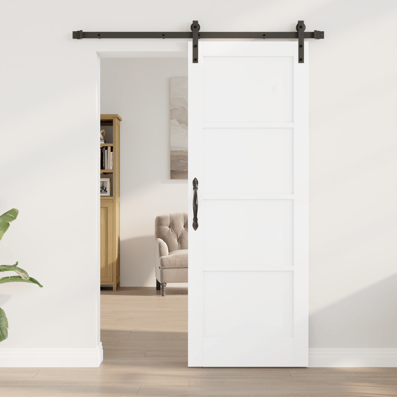 Casa si Gradina - Constructii - Usi interior, exterior si garaj - Usi garaj - Usa glisanta  cu set de hardware Alb 73.5 x 198.5 cm Lemn de pin solid - Infinity.ro