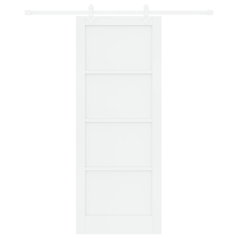 Casa si Gradina - Constructii - Usi interior, exterior si garaj - Usi garaj - Usa Glisanta  cu Set de Accesorii Alb 83x211 cm Lemn Solid de Pin - Infinity.ro