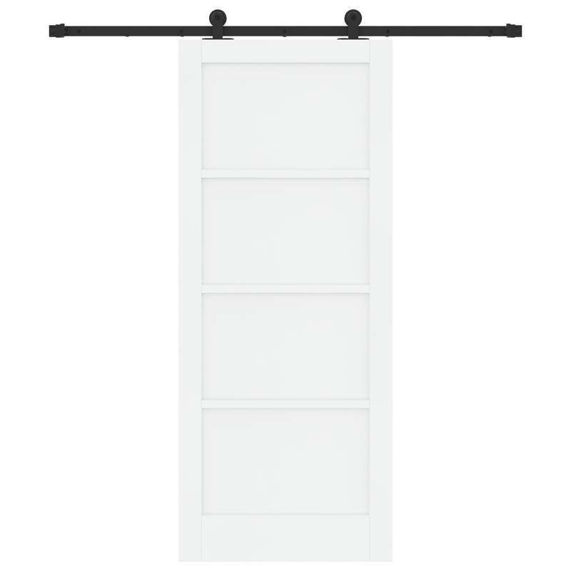 Casa si Gradina - Constructii - Usi interior, exterior si garaj - Usi garaj - Usa glisanta  cu set de componente albe 83x202 cm din lemn masiv de pin - Infinity.ro