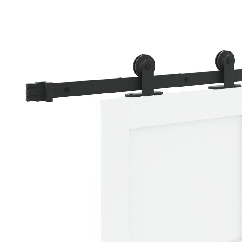 Casa si Gradina - Constructii - Usi interior, exterior si garaj - Usi garaj - Usa glisanta  cu set de componente albe 83x202 cm din lemn masiv de pin - Infinity.ro