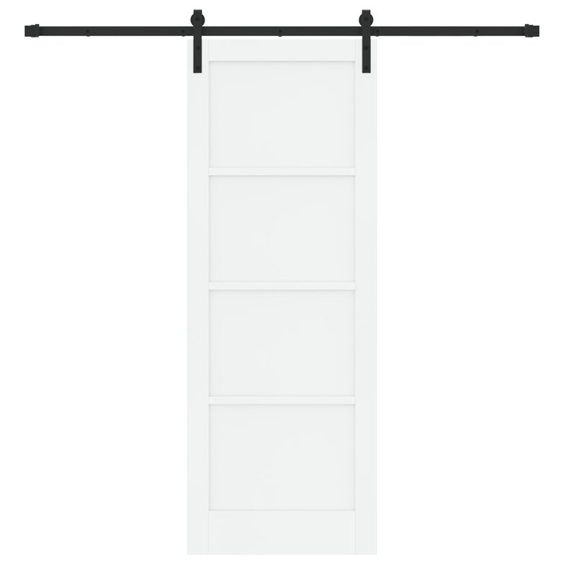 Casa si Gradina - Constructii - Usi interior, exterior si garaj - Usi garaj - Usa glisanta  cu set de accesorii Alb 78x211 cm Lemn solid de pin - Infinity.ro