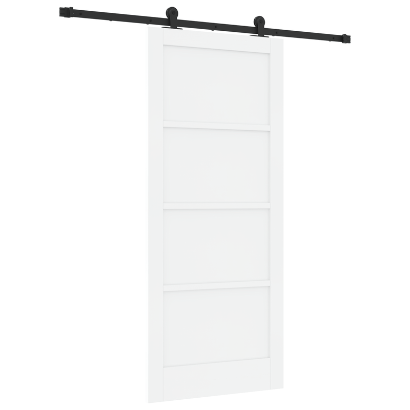 Casa si Gradina - Constructii - Usi interior, exterior si garaj - Usi garaj - Usa glisanta  cu set de accesorii Alb 86x198.5 cm Lemn masiv din pin - Infinity.ro