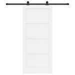 Casa si Gradina - Constructii - Usi interior, exterior si garaj - Usi garaj - Usa glisanta  cu set de accesorii Alb 86x198.5 cm Lemn masiv din pin - Infinity.ro