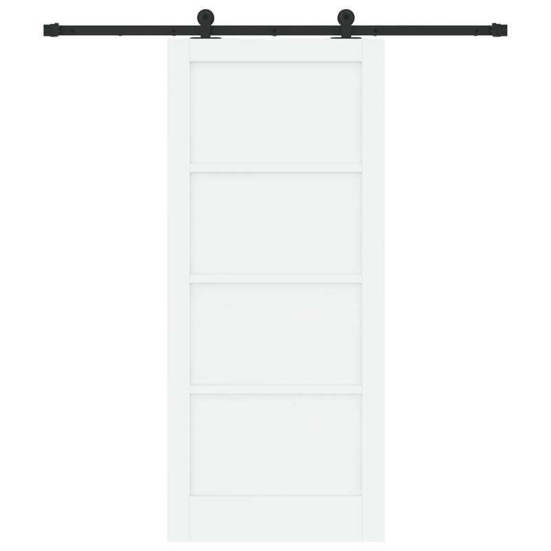 Casa si Gradina - Constructii - Usi interior, exterior si garaj - Usi garaj - Usa glisanta  cu set de accesorii Alb 86x198.5 cm Lemn masiv din pin - Infinity.ro