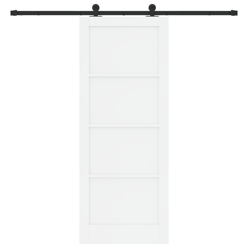 Casa si Gradina - Constructii - Usi interior, exterior si garaj - Usi interior - Usa glisanta  cu set de hardware 'ORKDAL'Alb Lemn Solid Pin - Infinity.ro