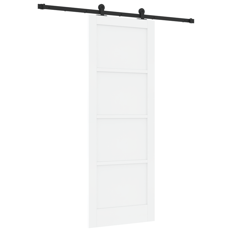 Casa si Gradina - Constructii - Usi interior, exterior si garaj - Usi garaj - Usa glisanta  cu set de accesorii alb 78x211 cm din lemn solid de pini - Infinity.ro