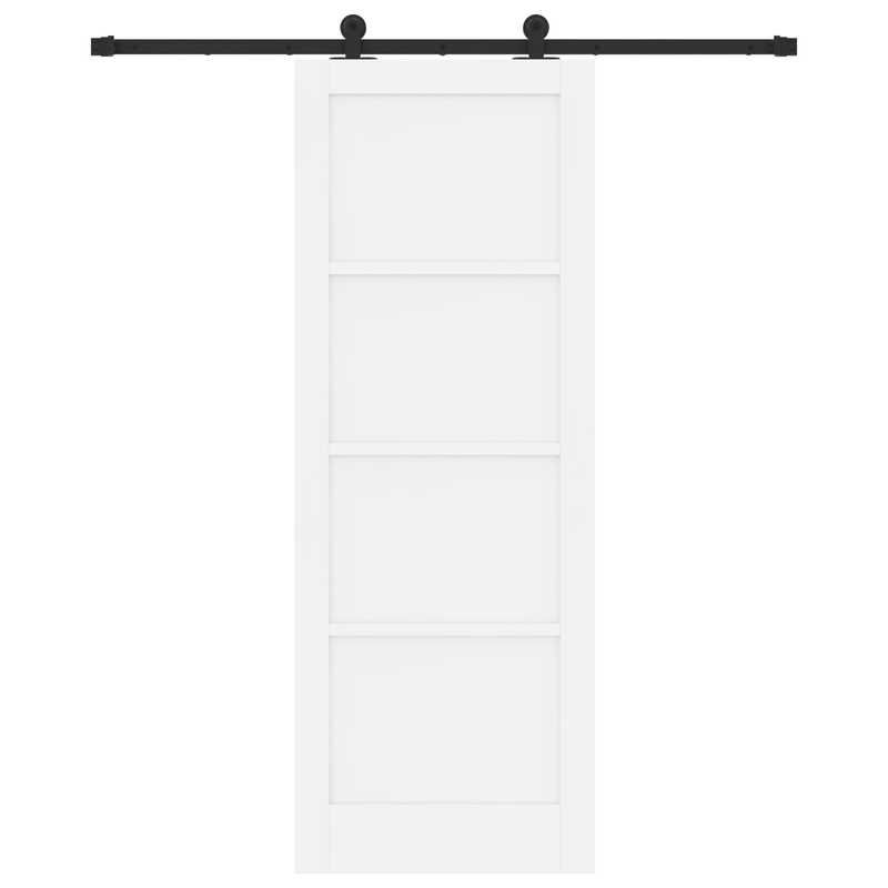Casa si Gradina - Constructii - Usi interior, exterior si garaj - Usi garaj - Usa glisanta  cu set de accesorii alb 78x211 cm din lemn solid de pini - Infinity.ro