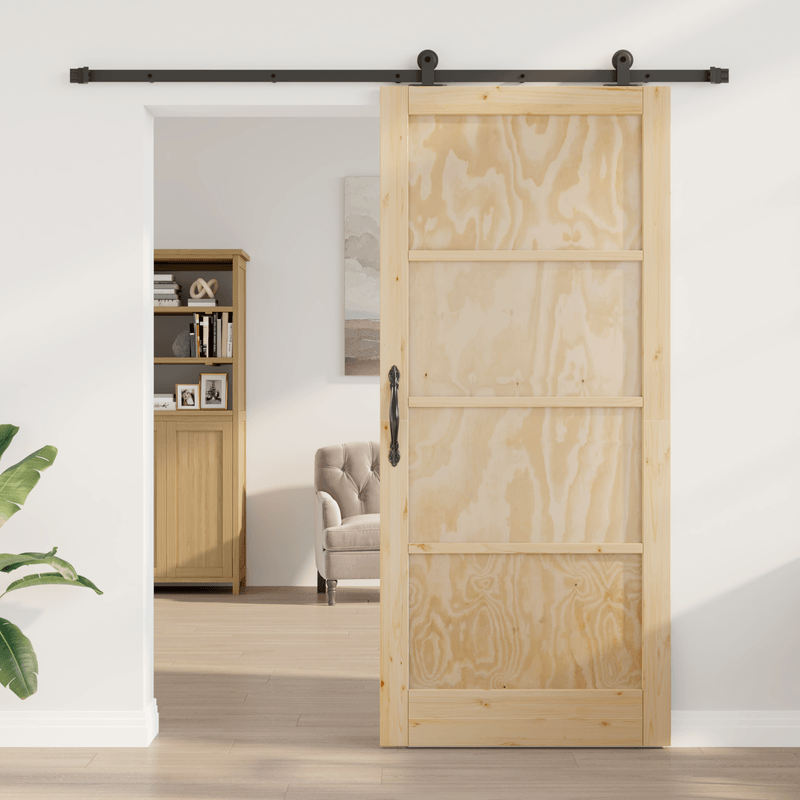 Casa si Gradina - Constructii - Usi interior, exterior si garaj - Usi garaj - Usa glisanta  cu set hardware 'ORKDAL'din lemn masiv de pin - Infinity.ro