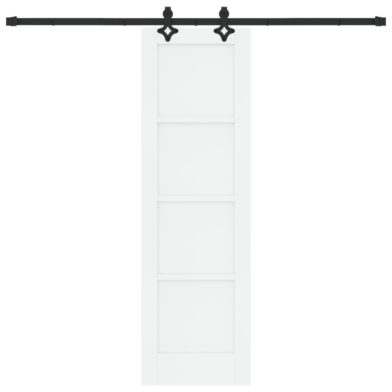 Casa si Gradina - Constructii - Usi interior, exterior si garaj - Usi interior - Usa glisanta cu set de accesorii 'ORKDAL'Alb din lemn de pin solid - Infinity.ro