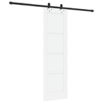 Casa si Gradina - Constructii - Usi interior, exterior si garaj - Usi interior - Usa glisanta cu set de accesorii 'ORKDAL'Alb din lemn de pin solid - Infinity.ro