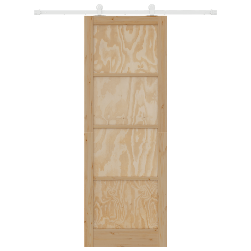 Casa si Gradina - Constructii - Usi interior, exterior si garaj - Usi garaj - Usa glisanta  cu kit de accesorii 83x232 cm din lemn masiv de pin - Infinity.ro