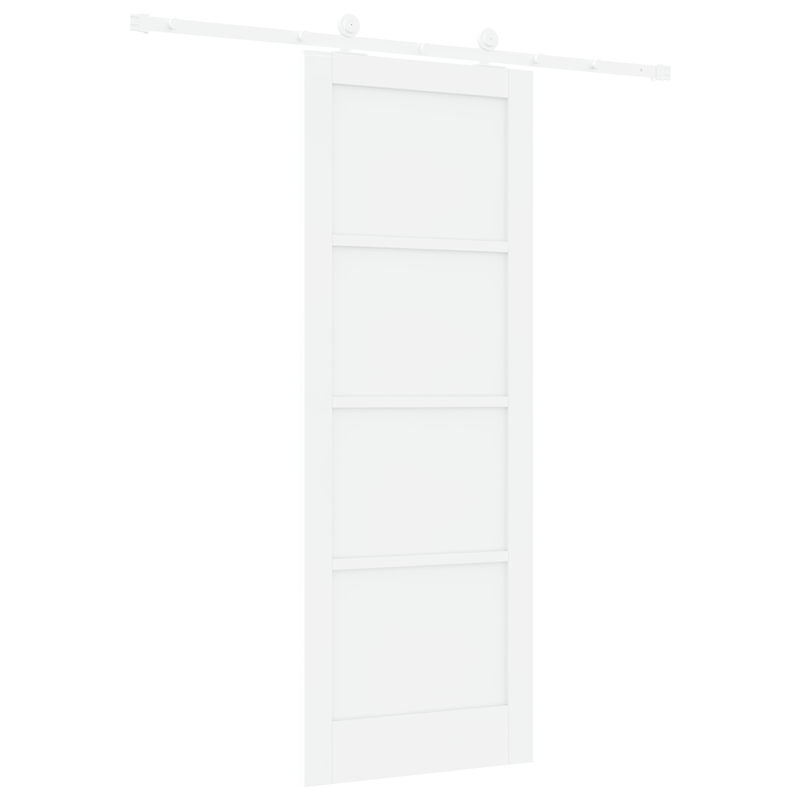 Casa si Gradina - Constructii - Usi interior, exterior si garaj - Usi garaj - Usa glisanta  cu accesorii alb 78x211 cm din MDF - Infinity.ro