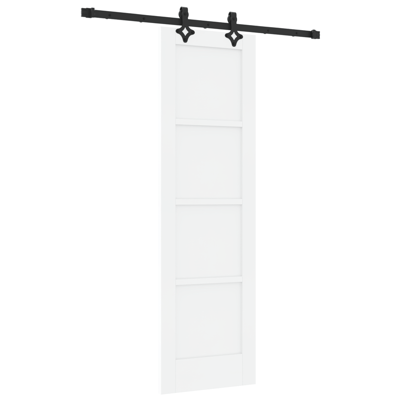 Casa si Gradina - Constructii - Usi interior, exterior si garaj - Usi garaj - Usa glisanta  cu set de accesorii 'ORKDAL'Alb lemn solid de pin - Infinity.ro