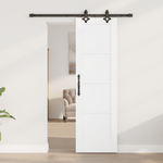 Casa si Gradina - Constructii - Usi interior, exterior si garaj - Usi garaj - Usa glisanta  cu set de accesorii 'ORKDAL'Alb lemn solid de pin - Infinity.ro