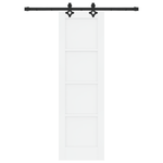 Casa si Gradina - Constructii - Usi interior, exterior si garaj - Usi garaj - Usa glisanta  cu set de accesorii 'ORKDAL'Alb lemn solid de pin - Infinity.ro