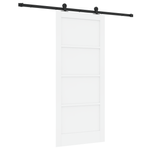 Casa si Gradina - Constructii - Usi interior, exterior si garaj - Usi garaj - Usa glisanta  cu set de accesorii Alb 86x198,5 cm Lemn masiv Pin - Infinity.ro