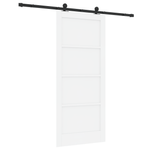 Casa si Gradina - Constructii - Usi interior, exterior si garaj - Usi garaj - Usa glisanta  cu set de accesorii Alb 86x198,5 cm Lemn masiv Pin - Infinity.ro