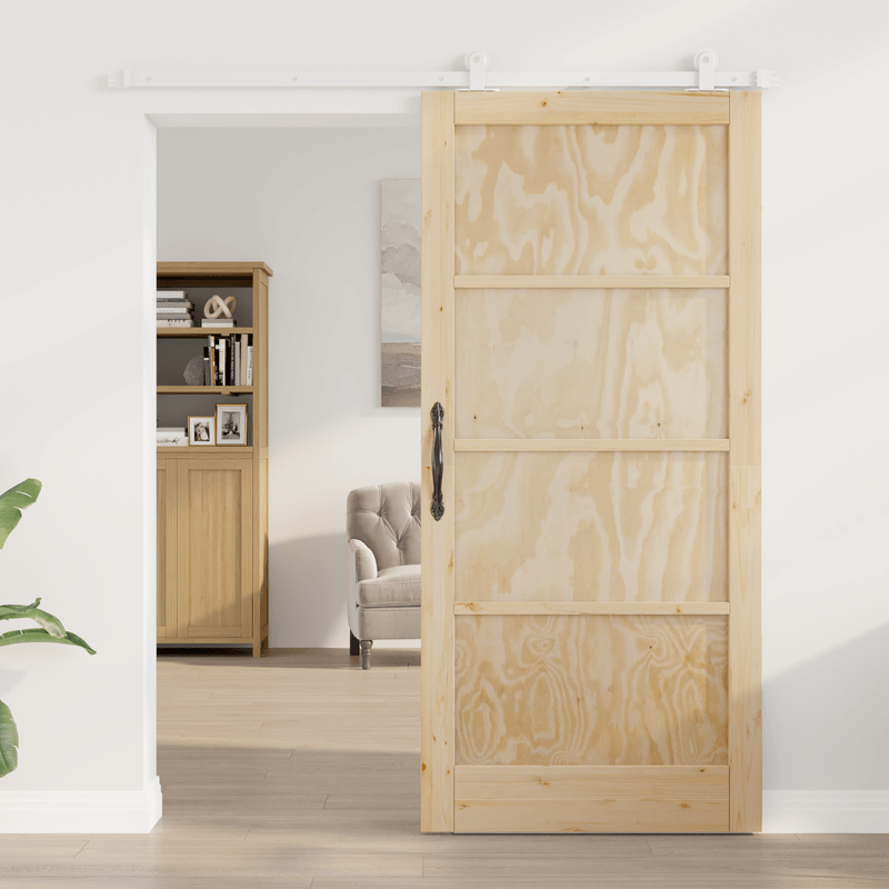 Casa si Gradina - Constructii - Usi interior, exterior si garaj - Usi interior - Usa glisanta  cu set de accesorii 93x202 cm din lemn masiv de pin - Infinity.ro