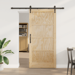 Casa si Gradina - Constructii - Usi interior, exterior si garaj - Usi interior - Usa Glisanta  cu Set de Hardware 93x202 cm Lemn Solid de Pin - Infinity.ro
