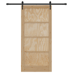 Casa si Gradina - Constructii - Usi interior, exterior si garaj - Usi interior - Usa Glisanta  cu Set de Hardware 93x202 cm Lemn Solid de Pin - Infinity.ro