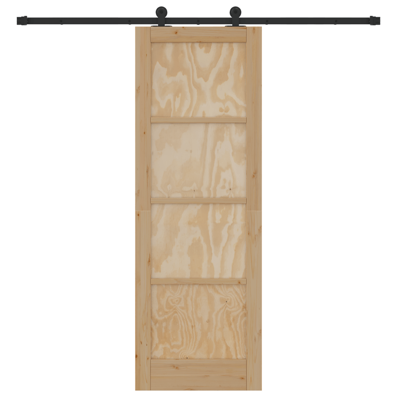 Casa si Gradina - Constructii - Usi interior, exterior si garaj - Usi garaj - Usa glisanta  cu set de accesorii "ORKDAL" din lemn masiv de pin - Infinity.ro