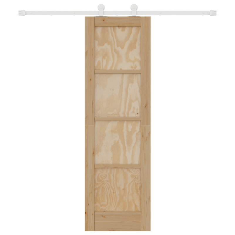 Casa si Gradina - Constructii - Usi interior, exterior si garaj - Usi garaj - Usa glisanta cu set de accesorii 61x198.5 cm Lemn masiv de pin - Infinity.ro