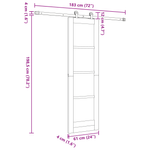 Casa si Gradina - Constructii - Usi interior, exterior si garaj - Usi garaj - Usa glisanta cu set de accesorii 61x198.5 cm Lemn masiv de pin - Infinity.ro