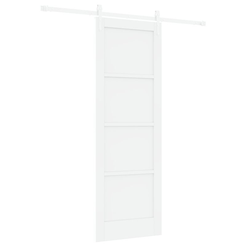 Casa si Gradina - Constructii - Usi interior, exterior si garaj - Usi garaj - Usa cu Racire  cu Set de Hardware Alb 73.5x211 cm Lemn Solid De Pin - Infinity.ro